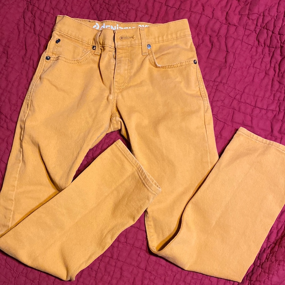 Mustard orange Levi’s 216 skinny jeans 10 reg